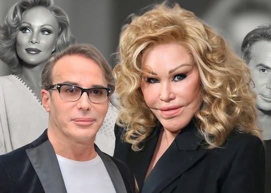 Zbliżenie na twarz Jocelyn Wildenstein, ukazujące efekty licznych operacji plastycznych i jej charakterystyczny, 